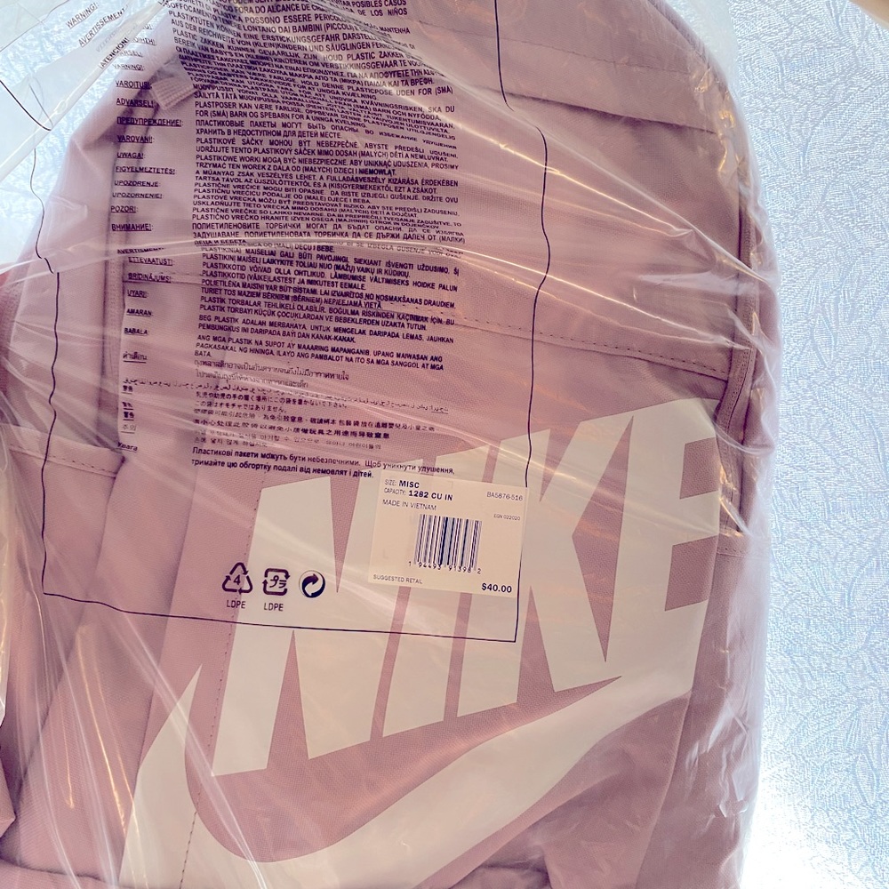 Nike pink backpack